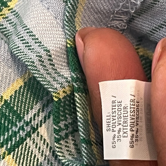 NWT Aerie Class Act Blue Green Plaid Pleated Mini Skirt Medium - Picture 4 of 5